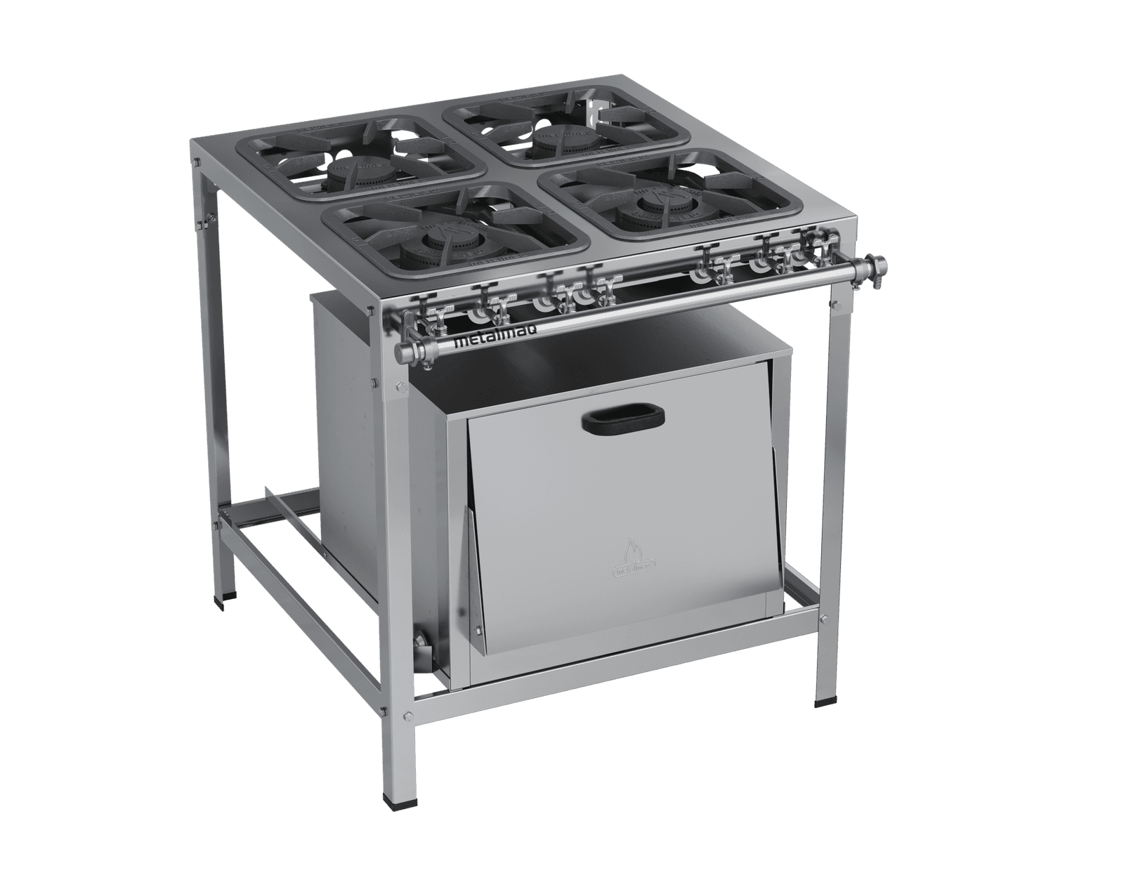 Fogão Industrial 4 Bocas com Forno M18 Stori Top Metalmaq