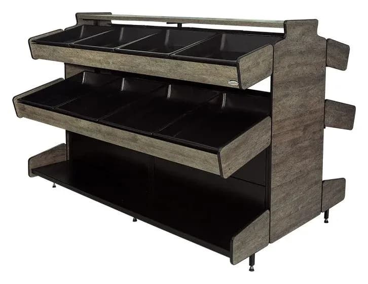 Central Pratic Luxo 2 Níveis Cristal Aço